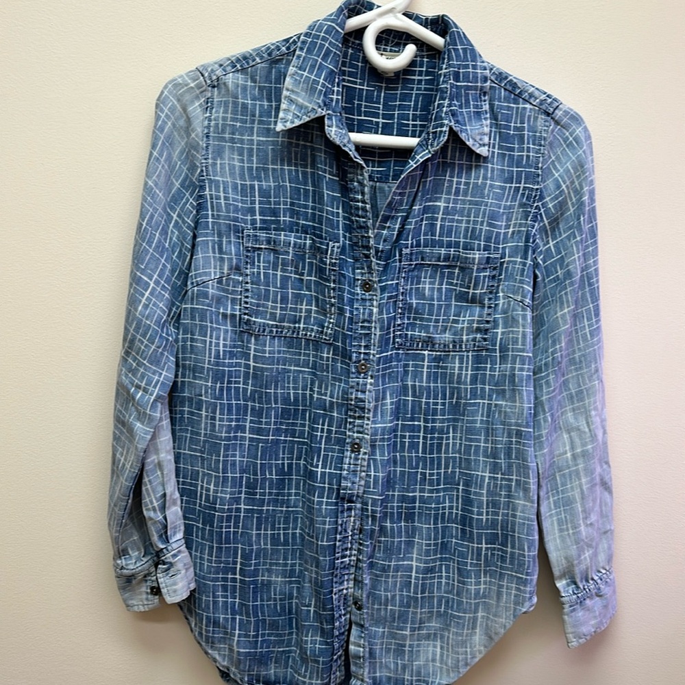 Tribal Jean button up longsleeve blue/white fade XS